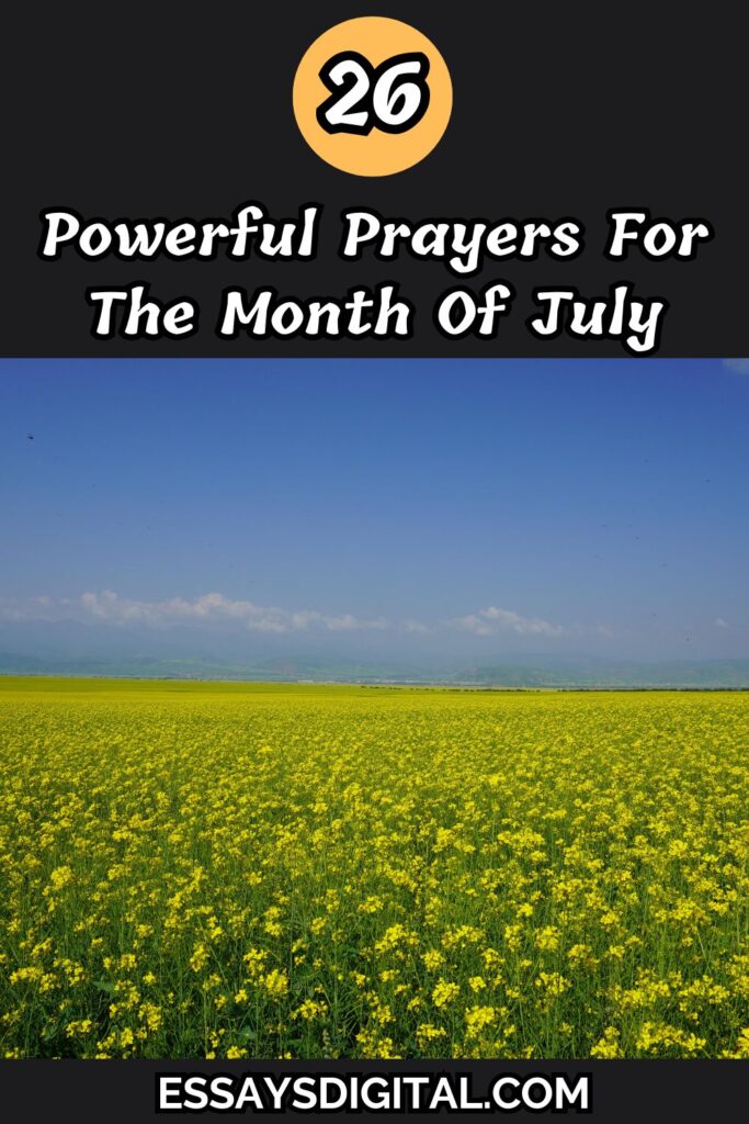 Powerful Prayers For The Month Of July