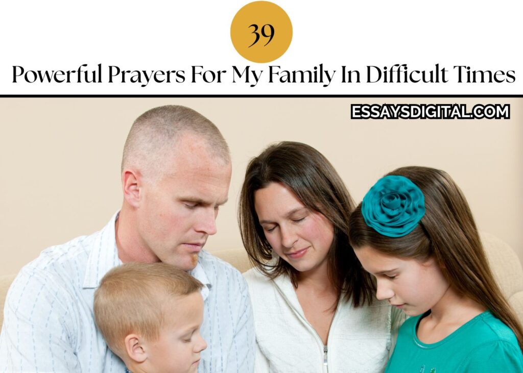 prayer for my family in difficult times